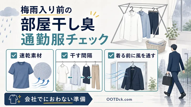 梅雨の通勤服で雨と湿気と冷房に備えるテーマ別ガイド